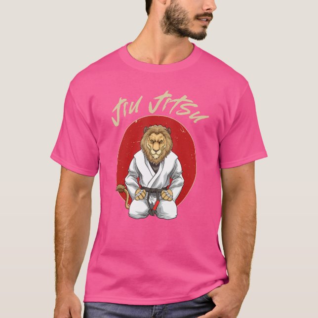 Camiseta Jiu Jitsu Lion Brasileiro Jiu Jitsu E Grappling (Frente)