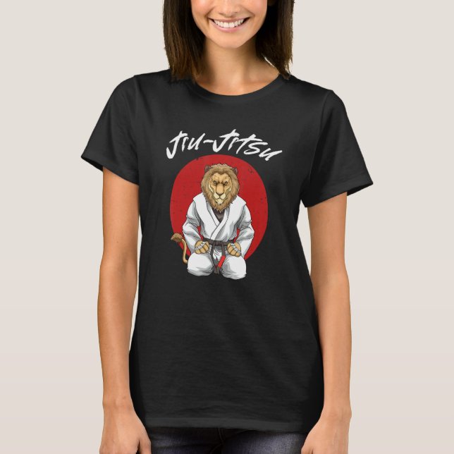 Camiseta Jiu Jitsu Lion Brasileiro Jiu Jitsu Mma Grappling (Frente)