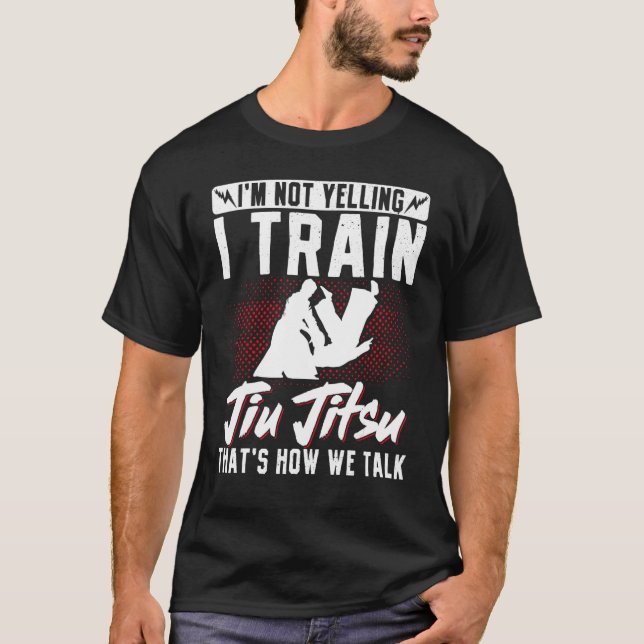 Camiseta Jiu Jitsu Mma Bjj Hugger Eu não estou gritando (Frente)