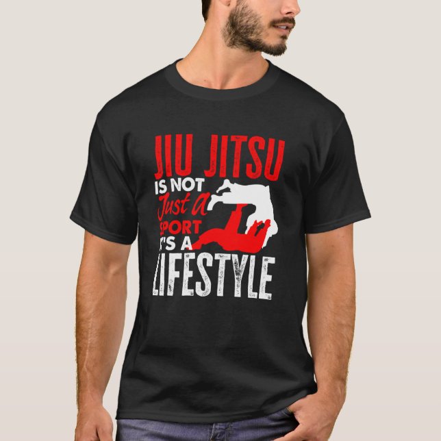 Camiseta Jiu Jitsu Não É Apenas Um Esporte É Um Estilo De V (Frente)