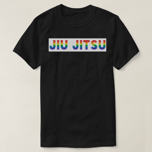 Camiseta JIU JITSU Orgulho gay Rainbow LGBTQIA (Frente do Design)