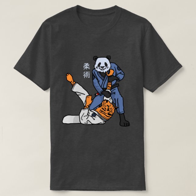 Camiseta Jiu-Jitsu Panda Tiger (Frente do Design)