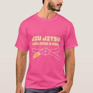 Camiseta Jiu Jitsu Roll Como Uma Garota Engraçada Gi Jiu