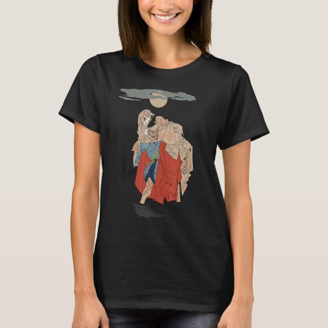 Camiseta Jiu Jitsu Samurai De Volta A Choquem Para Oni (Frente)