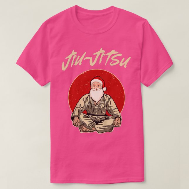 Camiseta Jiu Jitsu Santa Brazilian MMA BJJ Pajamas Christma (Frente do Design)