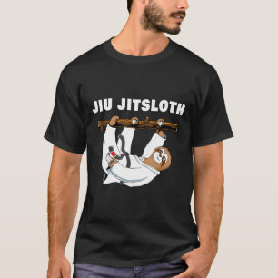 Camiseta Jiu Jitsu Shirt Sloth Funny Black Belt Arte Marcia