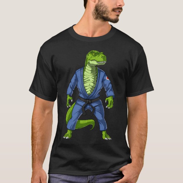 Camiseta Jiu-Jitsu T-Rex Dinossauro (Frente)