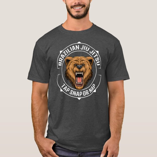 Camiseta Jiu Jitsu Urso Brasileiro Jiu Jitsu BJJ (Frente)