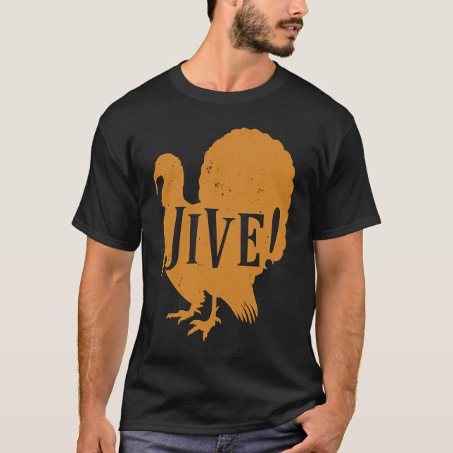 Camiseta Jive Thanksgiving Turkey Day Family 70's (Frente)