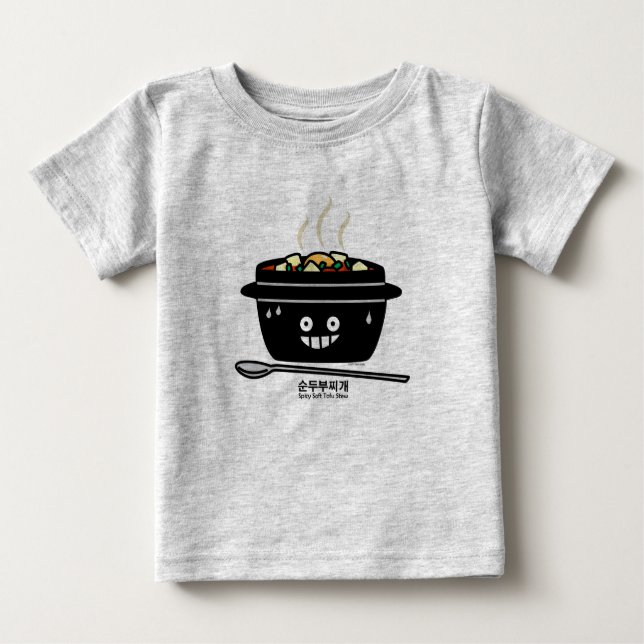 Camiseta Jjigae macios picantes coreanos de Sundubu da sopa (Frente)