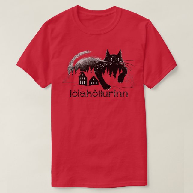 Camiseta Jlaktturinn The Yule Cat (Frente do Design)