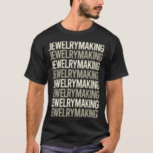 Camiseta Joalheiro de Fazer de Joalharia de Texto Branco