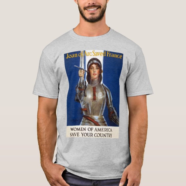 Camiseta Joana d'Arc: A Mama de Orleans, Cavaleiro Heroína (Frente)