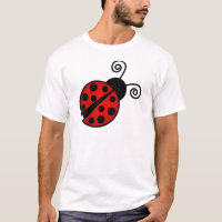 Joaninha bonito - vermelho e preto