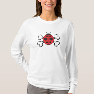 Camiseta joaninha Caveira e Ossos Cruzados