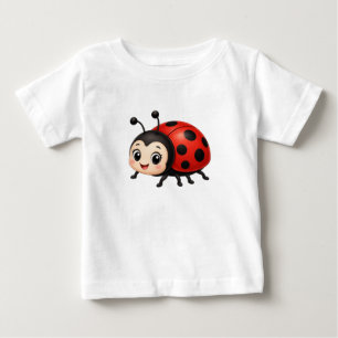 Camiseta Joaninha de Desenho Animado Fofa - Ilustração de P