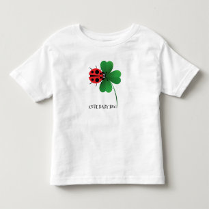 Camiseta Joaninha vermelha fofa na folha da sorte Crianças