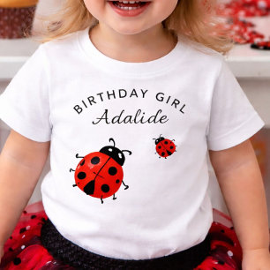 Camiseta Joaninha Vermelha Moderna Fofa Personalizada