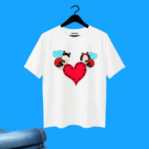 Camiseta Joaninhas com coração