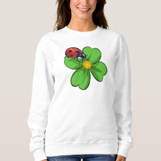 Camiseta Joaninhas e Folhas Verdes Ilustração da Natureza P