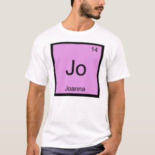 Camiseta Joanna Nome Elemento Químico Tabela Periódica