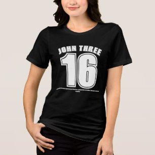Camiseta João 3 16, versículo da Bíblia cristã