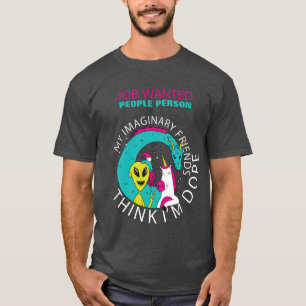 Camiseta JOB WANTED Pessoas Pessoa Engraçada Caçando Empreg