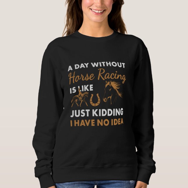 Camiseta Jockey A Day Without Horse Racing (Frente)