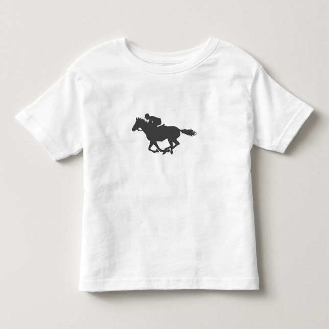 Camiseta Jockey com cavalo Silhout - Escolha a cor de fundo (Frente)