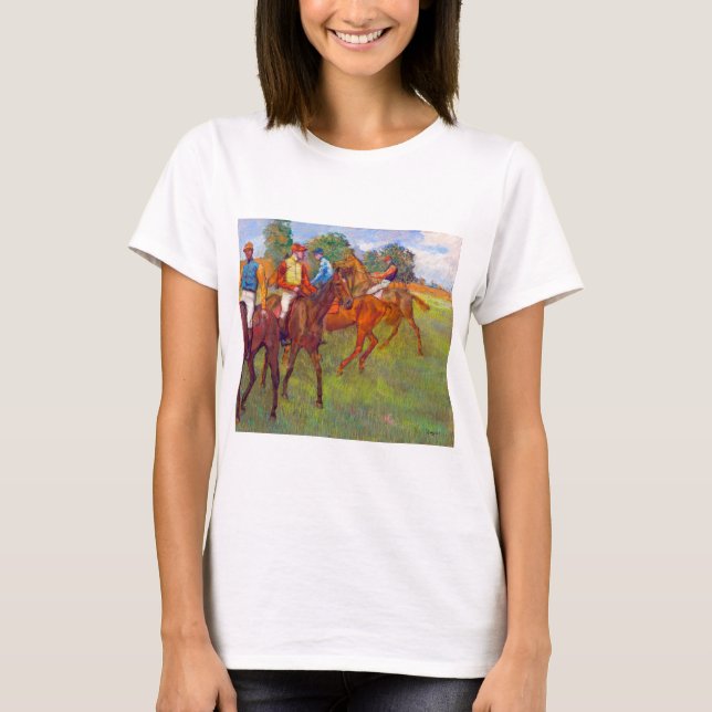 Camiseta Jockeys e Race Horses, Edgar Degas (Frente)