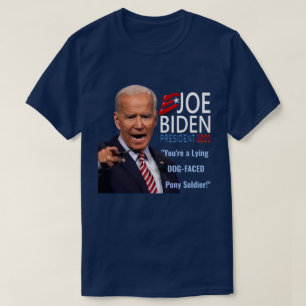 Camiseta Joe Biden 2020 Você está Mentindo Cão Enfrentado P