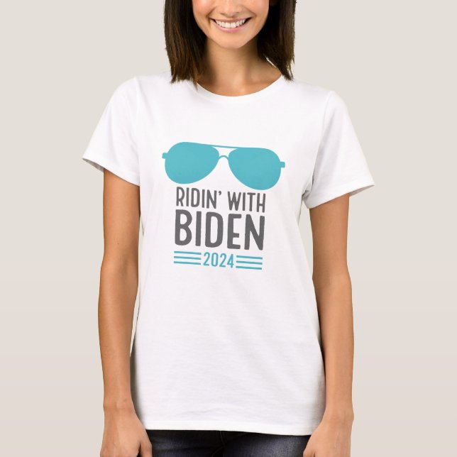 Camiseta Joe Biden 2024 - Ridin' com Biden (Frente)