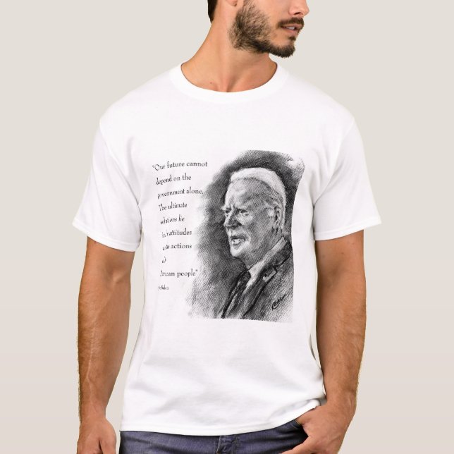 Camiseta Joe Biden & Citação (Frente)