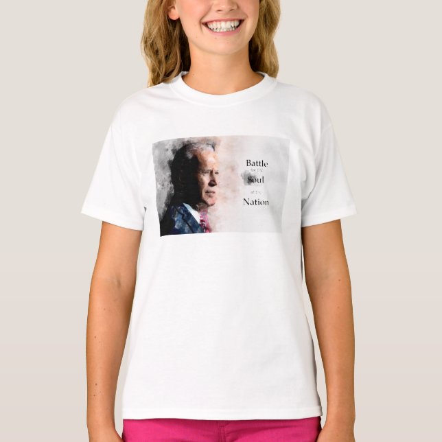 Camiseta Joe Biden com a batalha pela alma da nação (Frente)