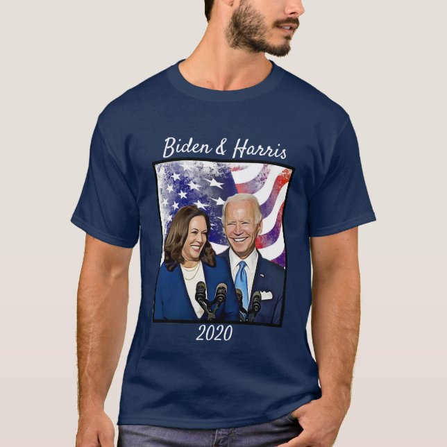 Camiseta Joe Biden e Kamala Harris 2020 para Presidente (Frente)