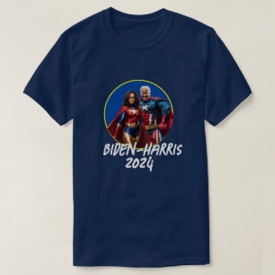Camiseta Joe Biden e Kamala Harris como Superheros