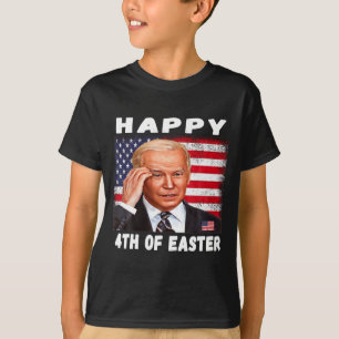 Camiseta Joe Biden engraçado feliz 4º de Páscoa confuso 4º