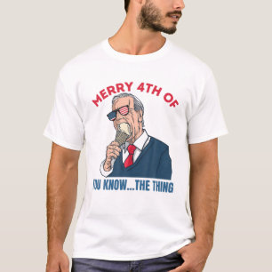 Camiseta Joe Biden Feliz 4º DO Memorial Funny Sorvete 4T