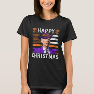 Camiseta Joe Biden Happy Halloween Feliz Natal Nos Bandeira