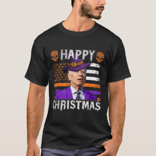 Camiseta Joe Biden Happy Halloween Feliz Natal Nos Bandeira