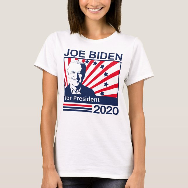Camiseta Joe Biden para o azul da eleição presidencial 2020 (Frente)