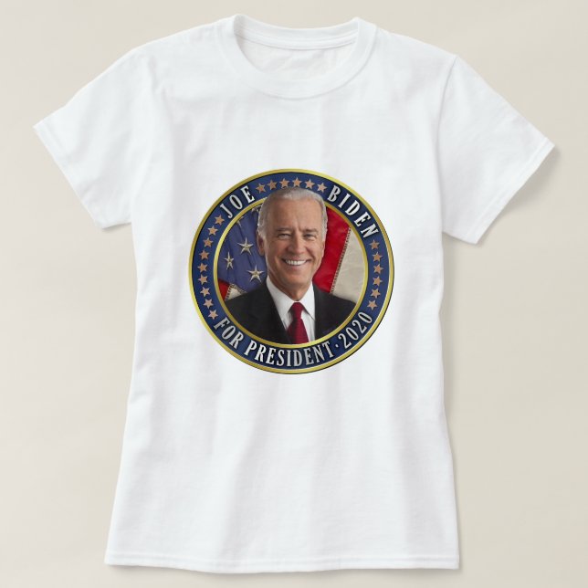 Camiseta Joe Biden para Presidente 2020 Foto Democrata (Frente do Design)