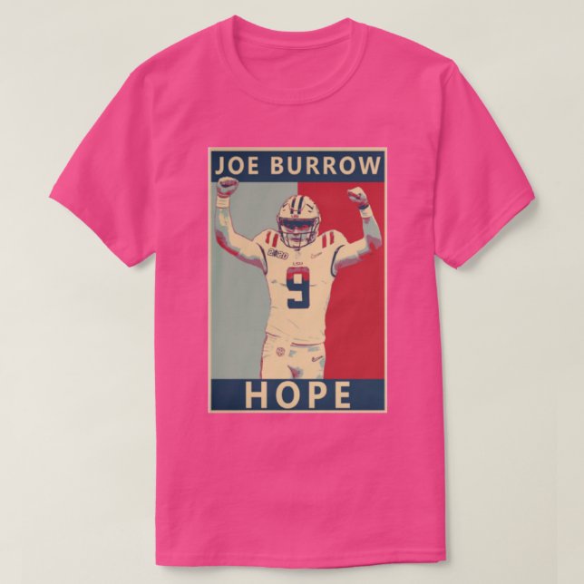 CAMISETA JOE BURROW BENGALS ESPERO QUE O STICKER ESSENCIAL (Frente do Design)