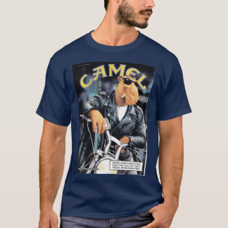 Camiseta Joe Camel Motorcycle Ativo retrô