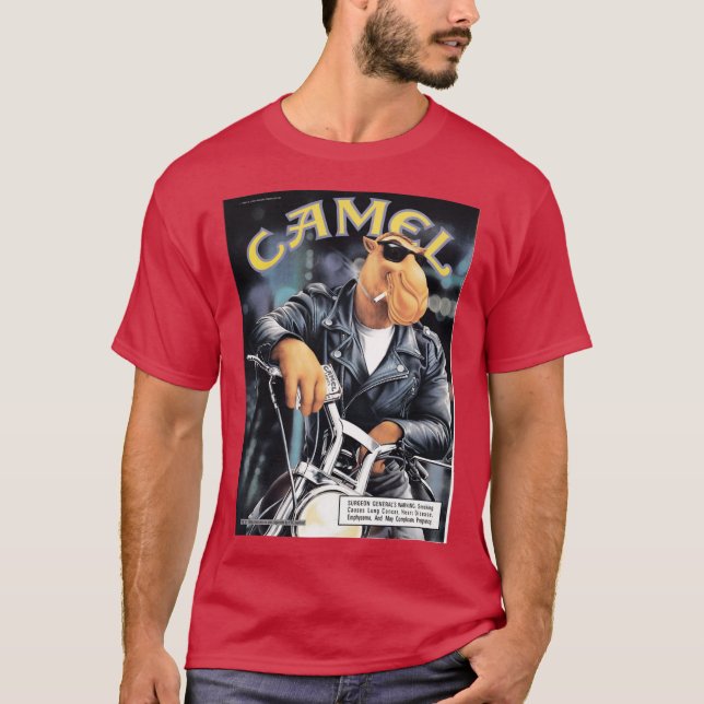 Camiseta Joe Camel Motorcycle Menina ativa (Frente)