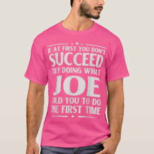 Camiseta Joe Funny Birthday Piada Personalizado