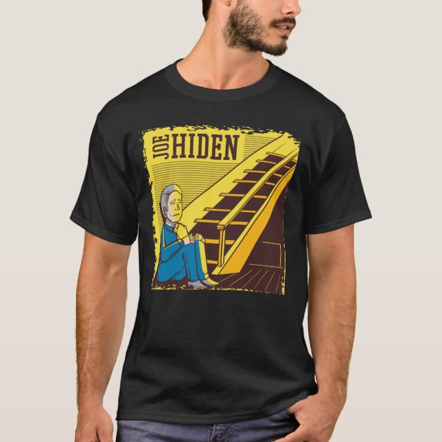 Camiseta Joe Hiden Biden Hidin Donald Trump, MAG republican (Frente)