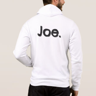 Camiseta Joe. Name Word in black lettering on white