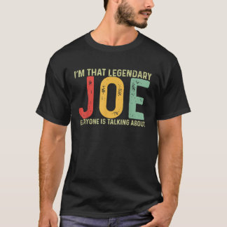 Camiseta Joe Nome Pessoal Nome Nome Engraçado Joe Dizendo J