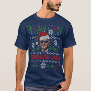 Camiseta Joe Ugly Christmas Sweater Party Engraçado JOE JOE